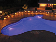 SunPro Pools Inground Pool Lighting Options SunPro Pools Family of Options - Inground Pool Lighting